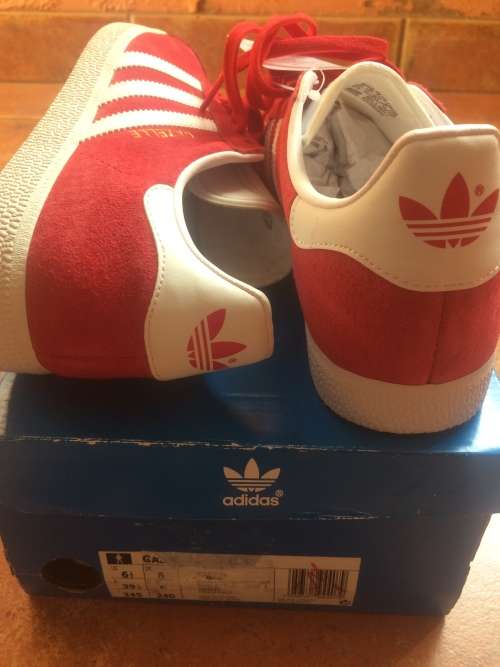 Adidas Mens Gazelle Red and White UK 6