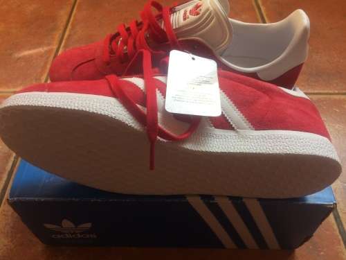 Adidas Mens Gazelle Red and White UK 6