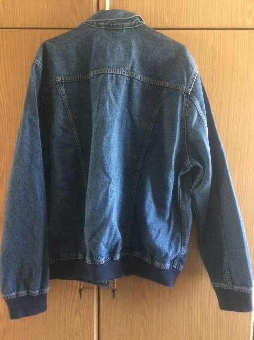 Levi`s Men`s Unbasic Bomber Denim Trucker Jacket Blue Large