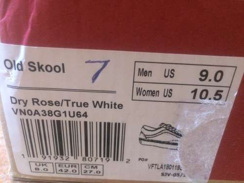 Vans Mens Old School Dry Rose Sneaker UK 8