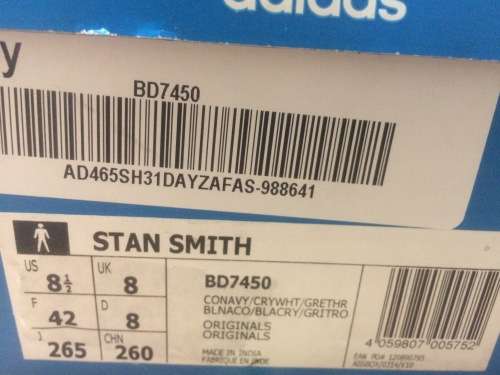 Adidas Mens Stan Smith Navy UK 8