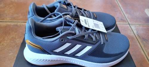 Adidas Men`s Runfalcon 2.0 Grey and Orange Sneaker UK 8