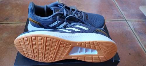 Adidas Men`s Runfalcon 2.0 Grey and Orange Sneaker UK 8