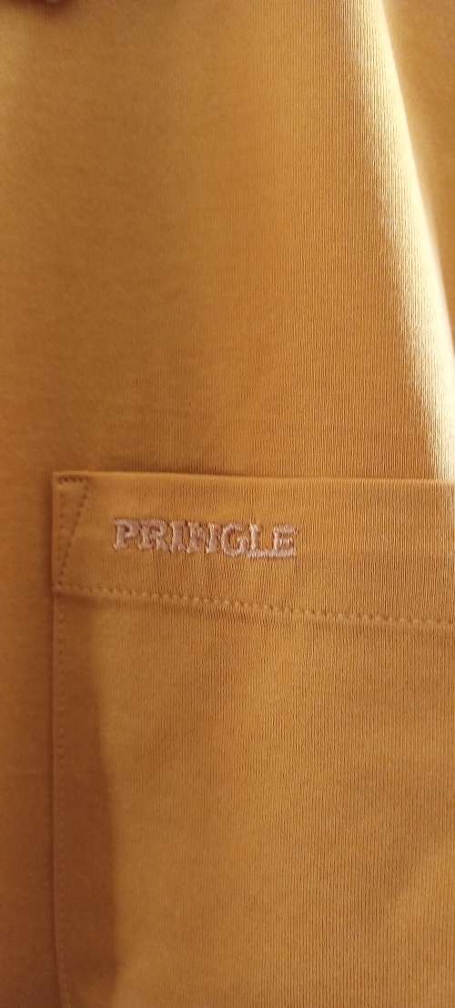 PRINGLE OF SCOTLAND Mustard Short Sleeve Golfer L