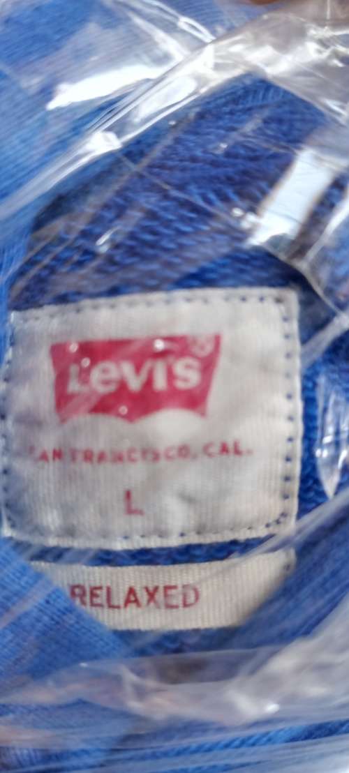 Levi`s Men`s Relaxed Graphic Hoodie Blue Large