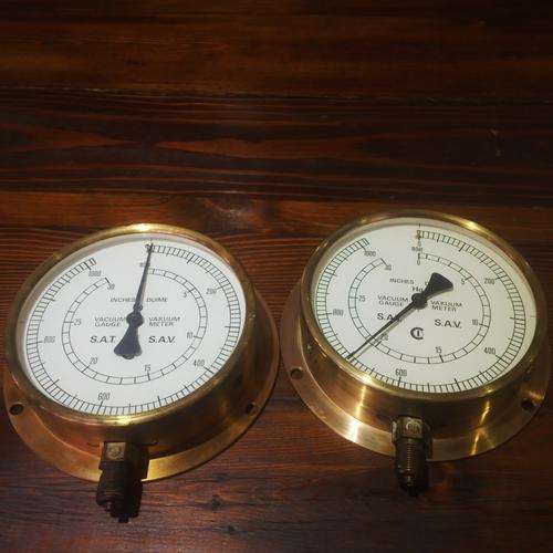 2 Railway Steam Train Pressure Gauges