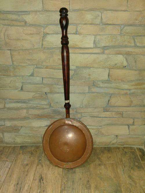 Copper and Wood Bedwarmer