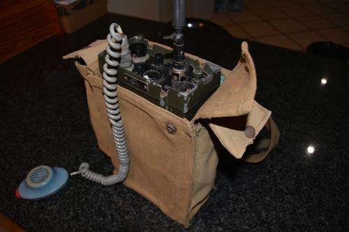 SADF Bush war radio in canvas pouch