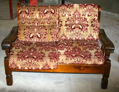A GORGEOUS SOLID IMBUIA GRAFTON EVEREST 2 SEATER COUCH, PAINT/SHABBY CHIC FOR YOUR PATIO/PORCH!!