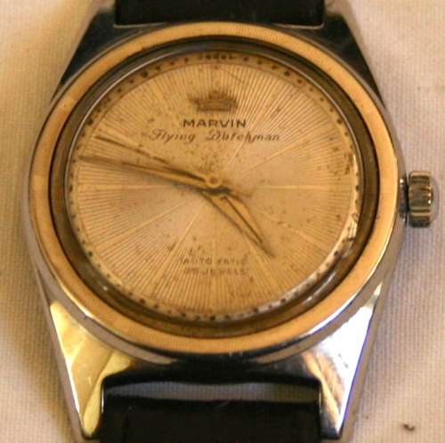 A MAGNIFICENT AUTOMATIC MARVIN 25 JEWELS WRIST WATCH FLYING DUTCHMAN MADE IN SWISS MADE