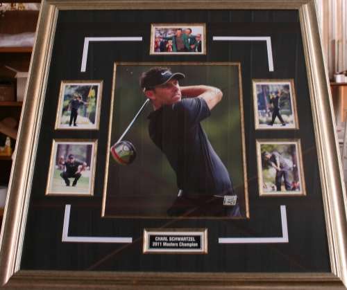 Charl Schwartzel Wins the 2011 Masters CHAMPION COLLECTABLE FRAMED PICTURES!!!
