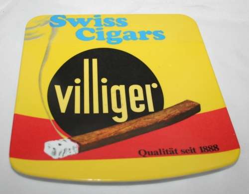 A VERY COLLECTABLE - SWISS CIGARS  PLATE - villiger -Qualitat seit 1888 - STUNNING PIECE!!!