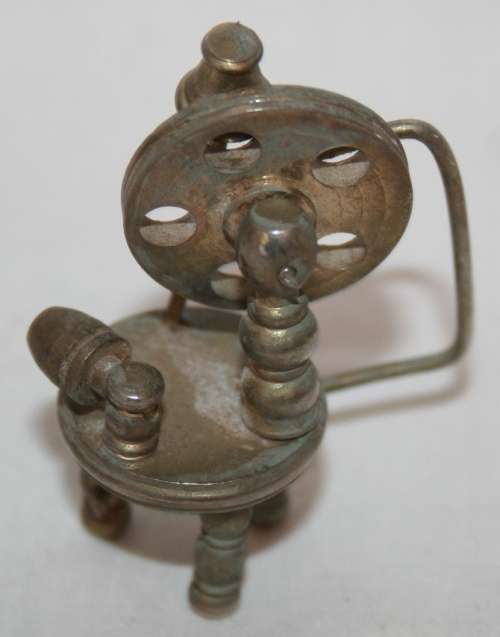 A GORGEOUS METAL PRINTERS TRAY SPINNING WHEEL A EXQUISITE PIECE!!!