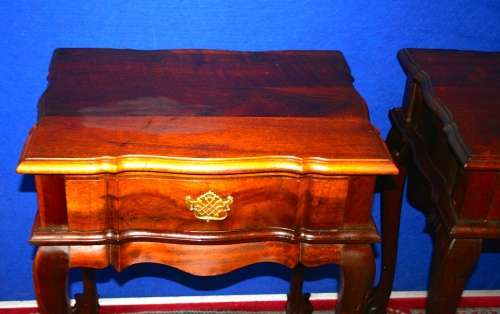 TWO EXQUISITE BALL & CLAW TABLES THAT CAN EASY BE USED AS LARGE BEDSIDE TABLES IN A BIG BEDROOM