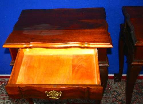 TWO EXQUISITE BALL & CLAW TABLES THAT CAN EASY BE USED AS LARGE BEDSIDE TABLES IN A BIG BEDROOM