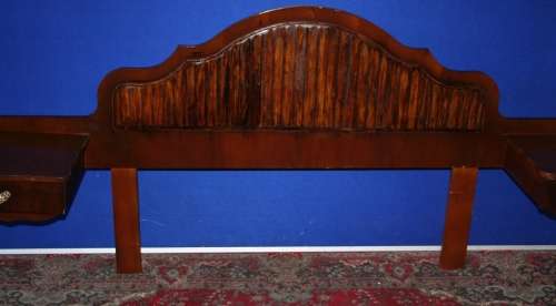 A MARVELOUS BALL & CLAW DOUBLE TO QUEEN HEADBOARD WITH TWO PEDESTALS ATTACHED STUNNING PIECE!!!