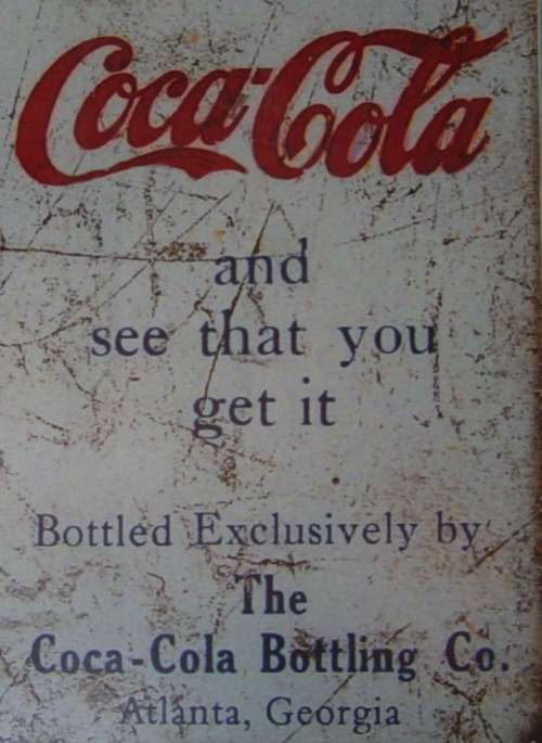 A STUNNING STYLE VINTAGE COCA COLA PRINT BEHIND GLASS IN A STUNNING WOODEN SHABBY CHIC FRAME