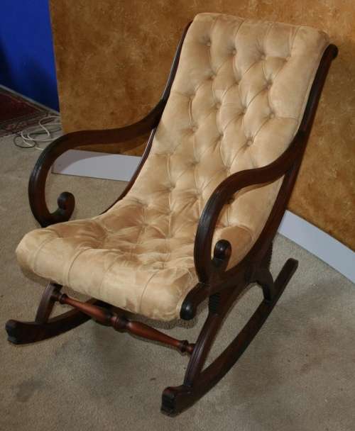 A exquisite Art Nouveau/Victorian rocker in excellent condition I've been told that it is 1920's.