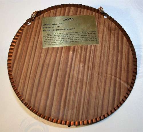 A marvelous 3D Copper Inlay Wall Hanging Plaque with a IMPALA - with full detailed description!!!