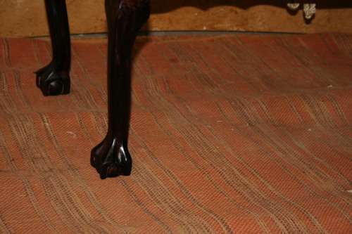 IMBUIA BALL & CLAW COFFEE TABLE ON CABRIOLE LEGS!