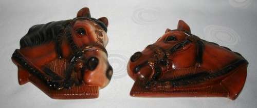 Midcentury ceramic wall plaque, modelled as a horse head in profile. BID PER EACH