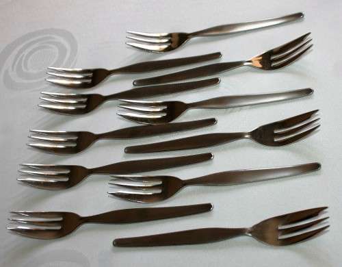 A GORGEOUS COLLECTION OF VINTGE CAKE FORKS,  ROSTFREI SOLINGEN GERMANY - BID PER EACH