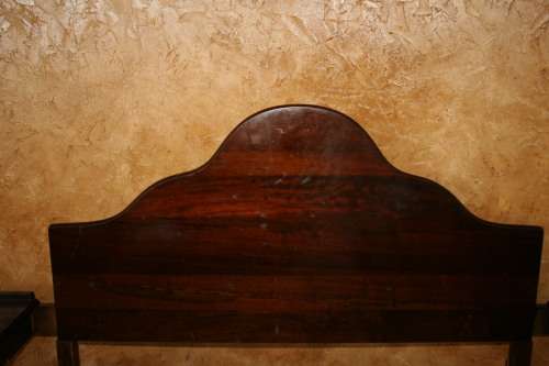 A GORGEOUS IMBUIA DOUBLE HEADBOARD WITH TO SIDE TABELS ATTACHED TO THE HEADBOARD!!!