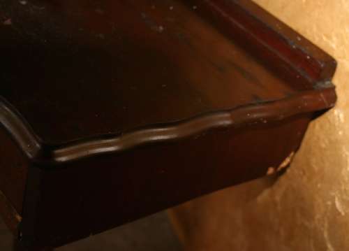 A GORGEOUS IMBUIA DOUBLE HEADBOARD WITH TO SIDE TABELS ATTACHED TO THE HEADBOARD!!!