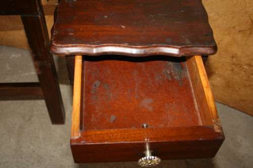 A GORGEOUS IMBUIA DOUBLE HEADBOARD WITH TO SIDE TABELS ATTACHED TO THE HEADBOARD!!!