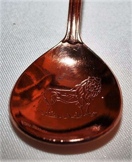 TWO GORGEOUS COLLECTABLE SUGAR SPOONS ONE COPPER ONE EPNS - MARKED PRETORIA - CAPE TOWN BID PER EACH