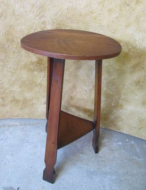 A AMAZING TALL VINTAGE TABLE OR PLANT STAND - PAINT IT OR ENJOY THE PATINA OF THE VINTAGE WOOD