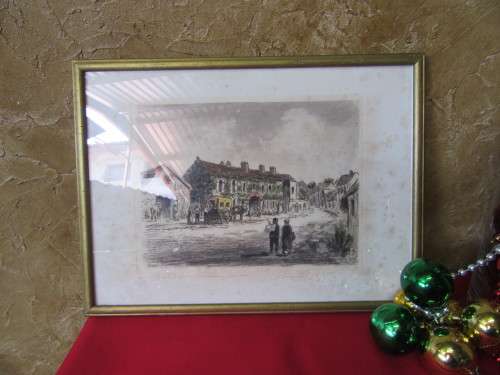 A STUNNING VINTAGE/ANTIQUE PRINT/SCETCH/WATER COLOR