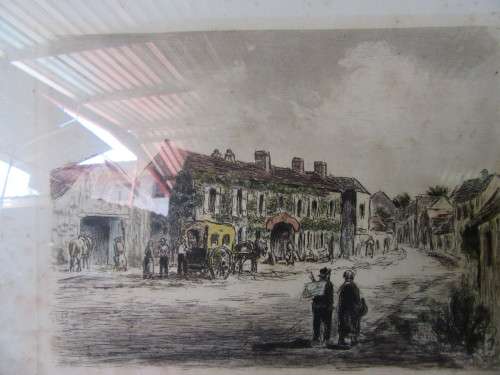 A STUNNING VINTAGE/ANTIQUE PRINT/SCETCH/WATER COLOR