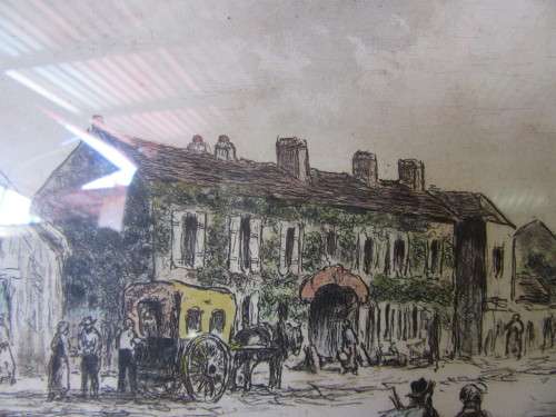 A STUNNING VINTAGE/ANTIQUE PRINT/SCETCH/WATER COLOR