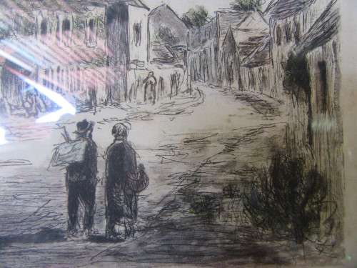 A STUNNING VINTAGE/ANTIQUE PRINT/SCETCH/WATER COLOR