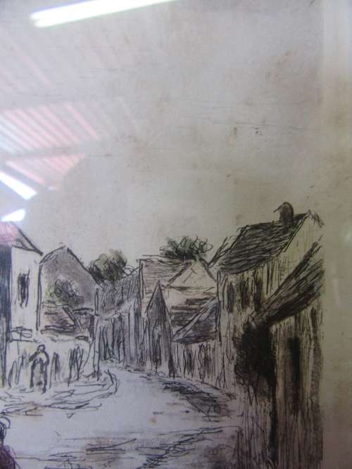 A STUNNING VINTAGE/ANTIQUE PRINT/SCETCH/WATER COLOR