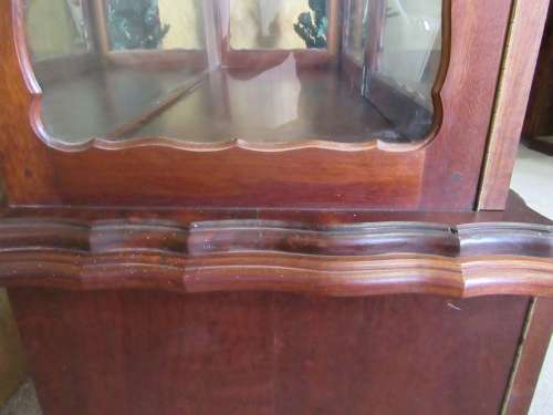 A MAGNIFICENT IMBUIA ANTIQUE DETAILED BALL & CLAW SHOWCASE IN EXCELLENT CONDITION! WOW!