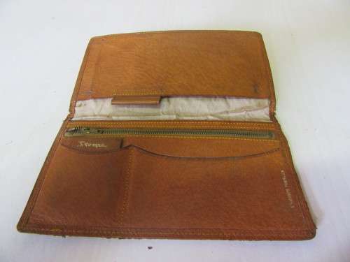 Vintage Light Brown Genuine Leather Wallet,Field Notes Cover,Leather, Document Wallet, genuine leath