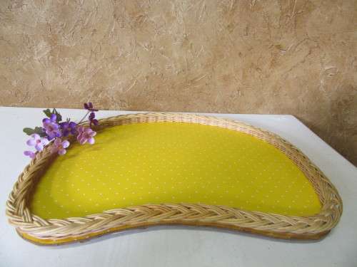 Four amazing Vintage weaved Wicker Serving - Lap Breakfast  - TV Trays - bid per each