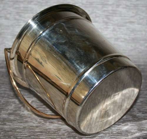 LOVELY!! COLLECTABLE A VINTAGE SILVER PLATED ICE BUCKET WITH DRIP TRAY INSIDE - MARKED - ROSSIL