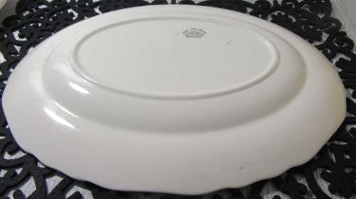 OVAL SERVING DISH -Vintage J & G Meakin SOL 391413 Made in England - Rose & Ribbon