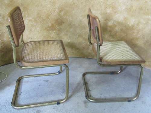 TWO GORGEOUS VINTAGE CHAIRS WITH CANE BACK AND SEATS - CANE IN GOOD CONDITION BID PER EACH