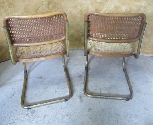 TWO GORGEOUS VINTAGE CHAIRS WITH CANE BACK AND SEATS - CANE IN GOOD CONDITION BID PER EACH