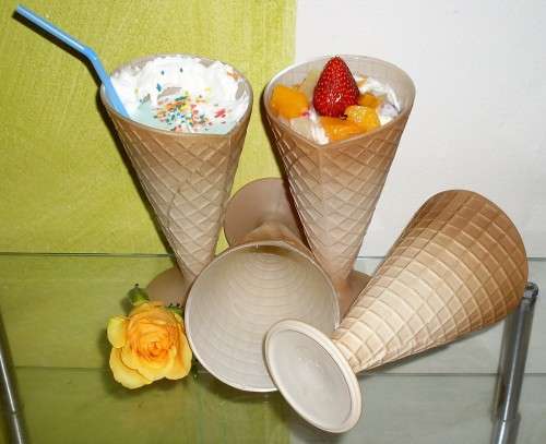 Bormioli Rocco Gelato Style Sundae Fruit Cream Dessert Ice Glassware Bowl Cone Shaped Glasses