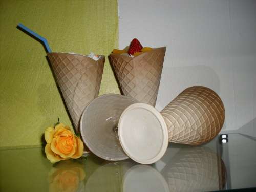 Bormioli Rocco Gelato Style Sundae Fruit Cream Dessert Ice Glassware Bowl Cone Shaped Glasses