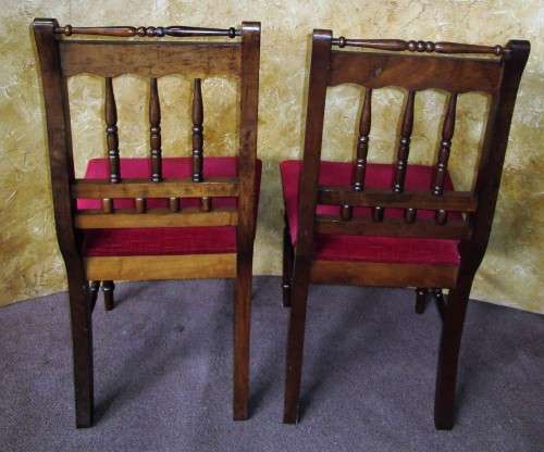TWO GORGEOUS SOLLID WOOD DINING CHAIRS UPHOLSTERY IN GOOD CONDITION  BID PER EACH!!!