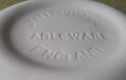 TWO STUNNING STAFFORDSHIRE TABLEWARE ENGLAND BOWLES LOVE THE BLUE DESIGN