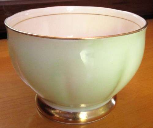 This lovely mid-century Sugar bowl were made in England by Bell   China. A Beautiful Light Pastel
