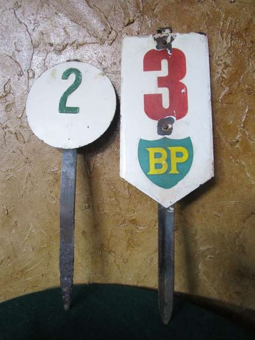 TWO AMAZING VINTAGE BP SIGHNS BID PER EACH