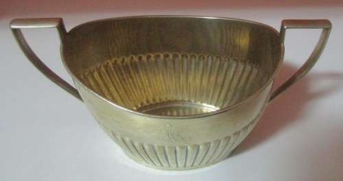 A MARVELOUS - Sheffield Style Milk Sugar Bowl that really speaks to the art deco style.